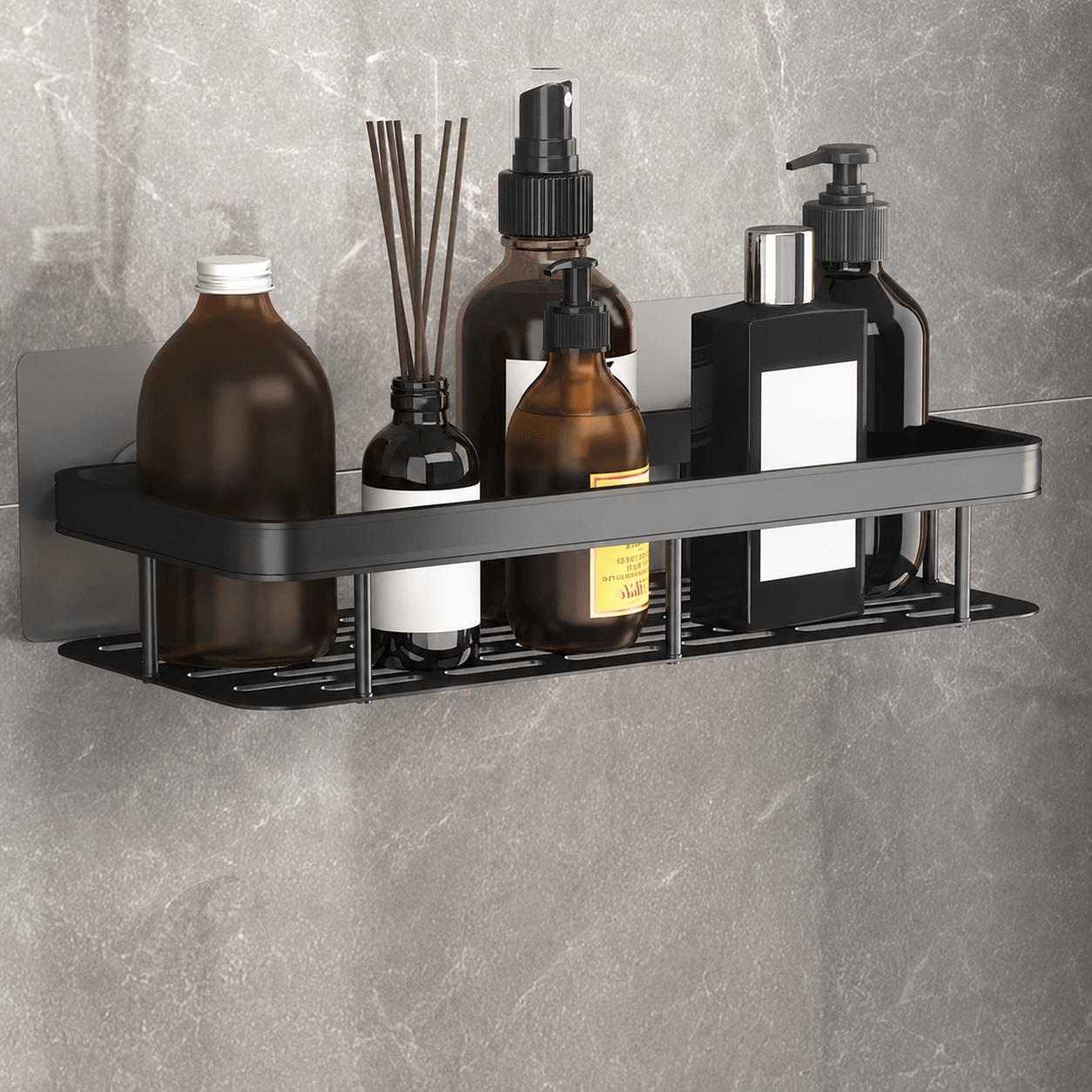 Organizador de Baño de Acero Inoxidable  | Estante de Ducha Adhesivo