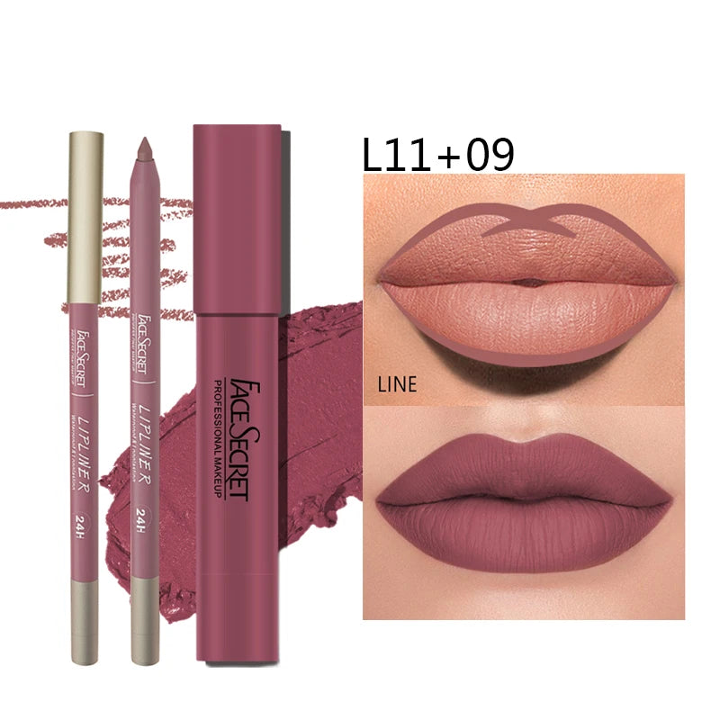 Lápiz labial delineador de labios mate