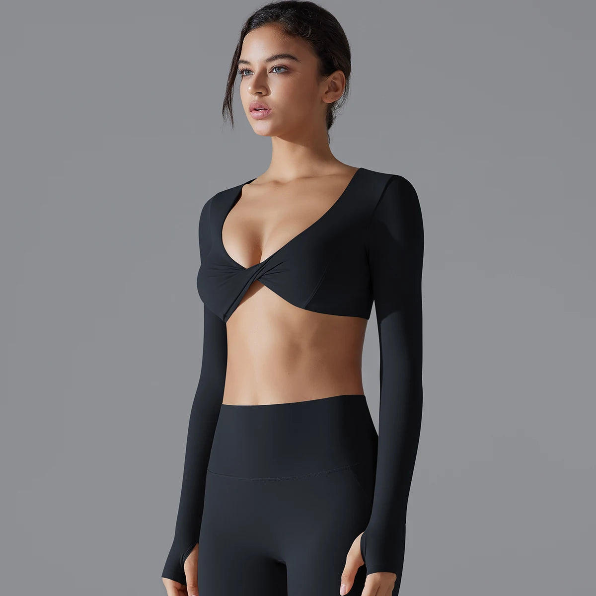 long sleeve sports bra