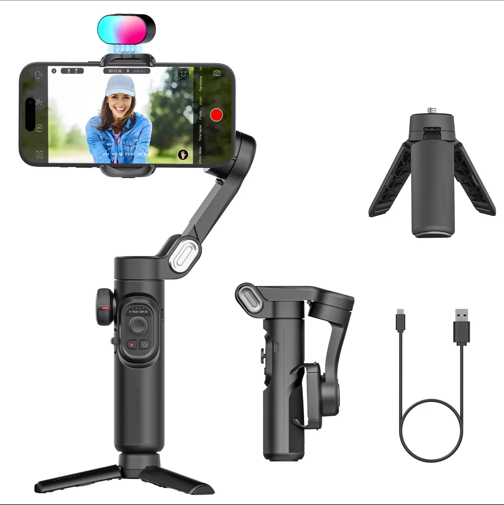 AOCHUAN Smart XE – 3-Axis Gimbal Stabilizer for Smartphones