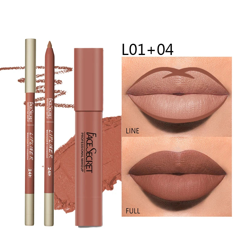 Lápiz labial delineador de labios mate
