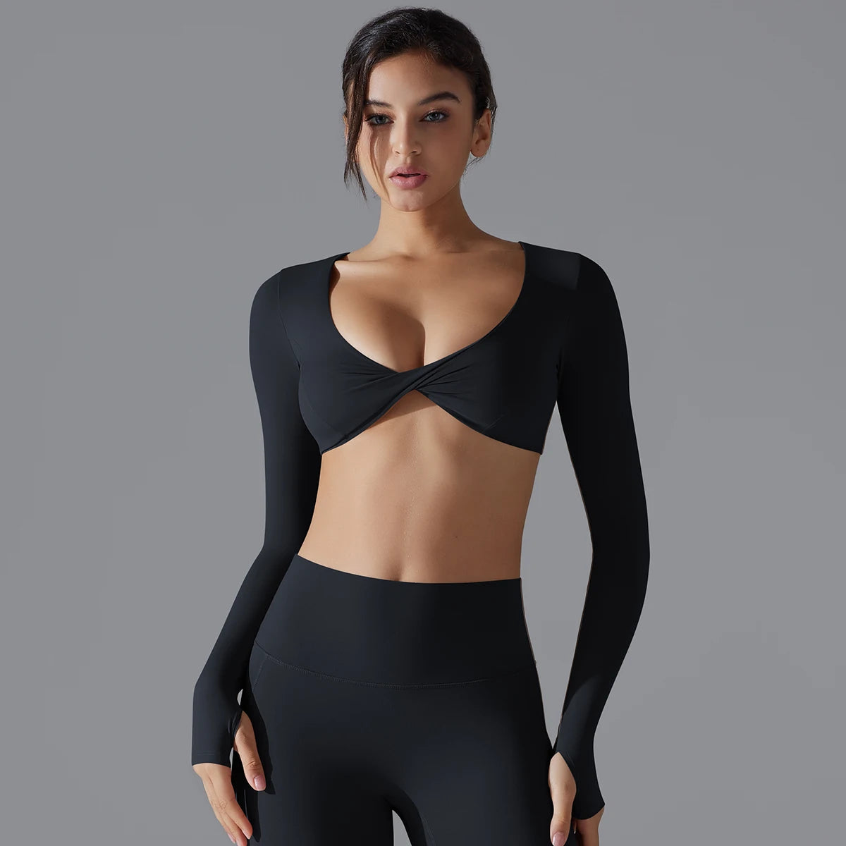 long sleeve sports bra