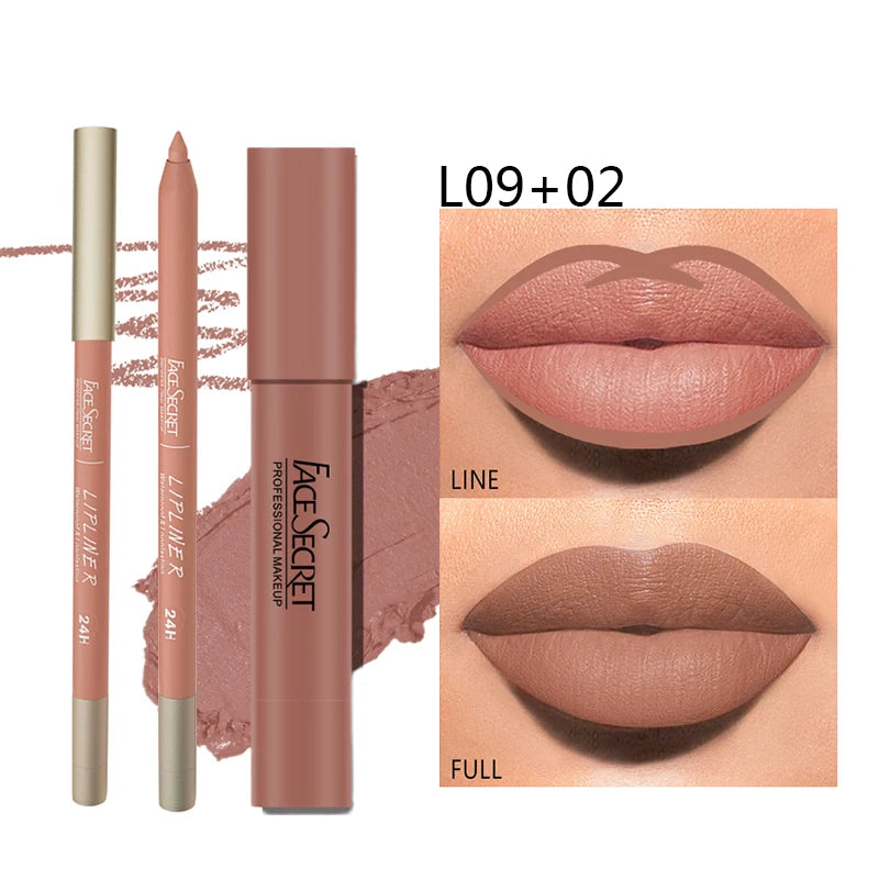 Lápiz labial delineador de labios mate