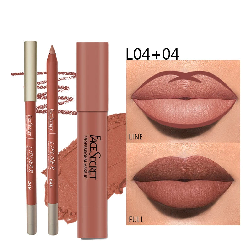 Lápiz labial delineador de labios mate