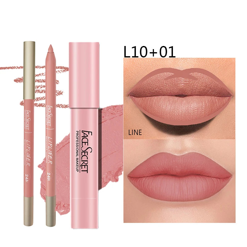 Lápiz labial delineador de labios mate