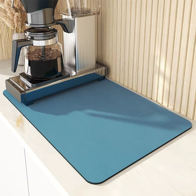 Super Absorbent Kitchen Tableware Impermeable Drainage Mat Coffee Dish Drying Mat Heat Insulation Non-Slip Pad Tableware Mats