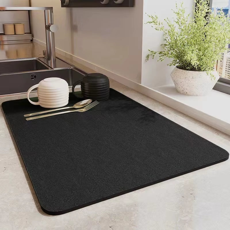 Super Absorbent Kitchen Tableware Impermeable Drainage Mat Coffee Dish Drying Mat Heat Insulation Non-Slip Pad Tableware Mats