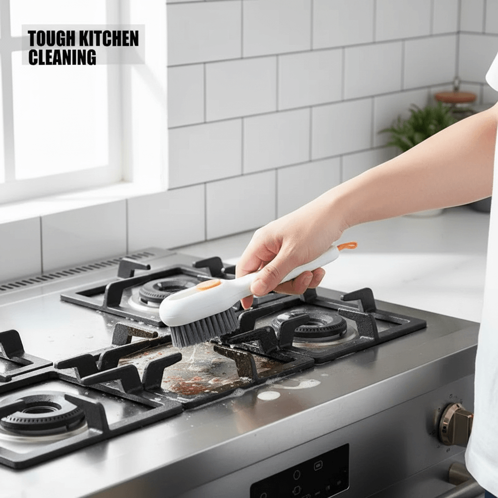 multifunctional cleaning brush-Durable Bristles, Ergonomic Design