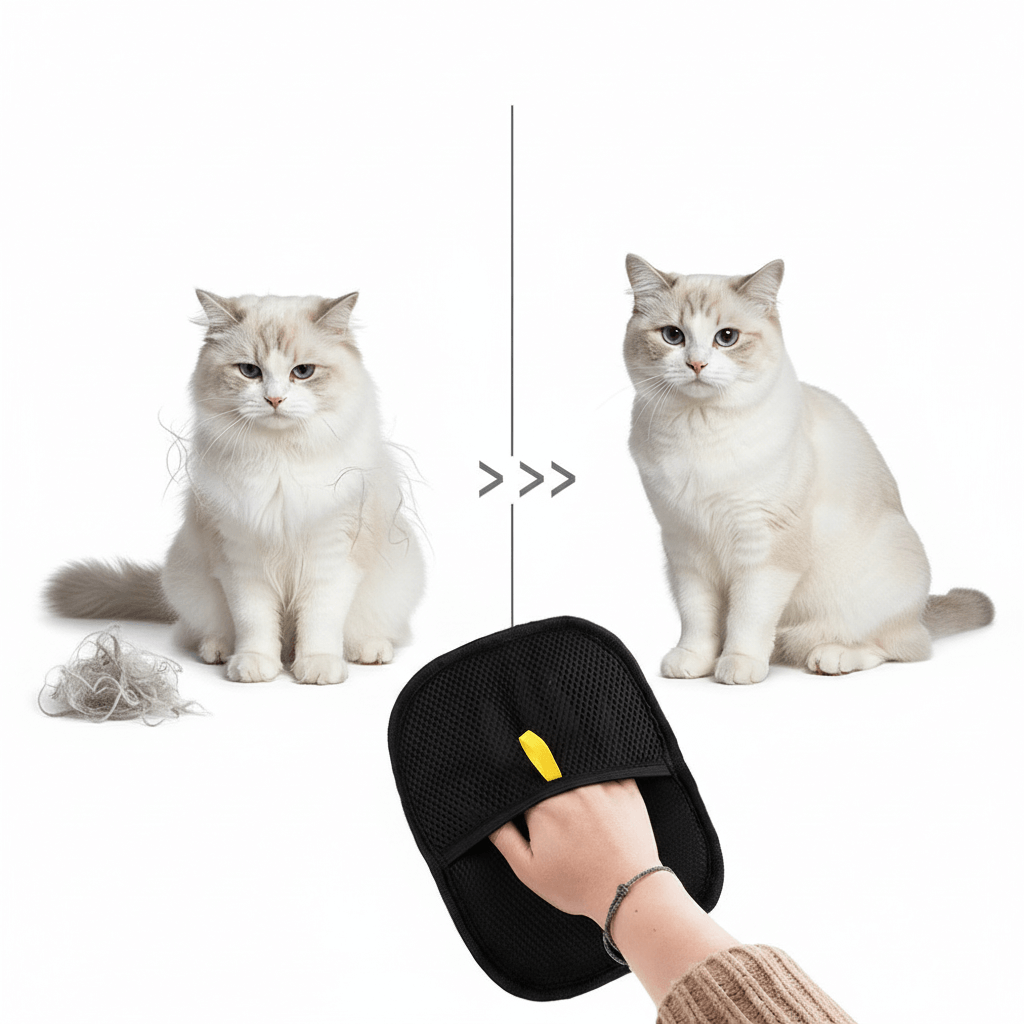 Pet Grooming Gloves – Gentle Hair Removal & Massage Gloves