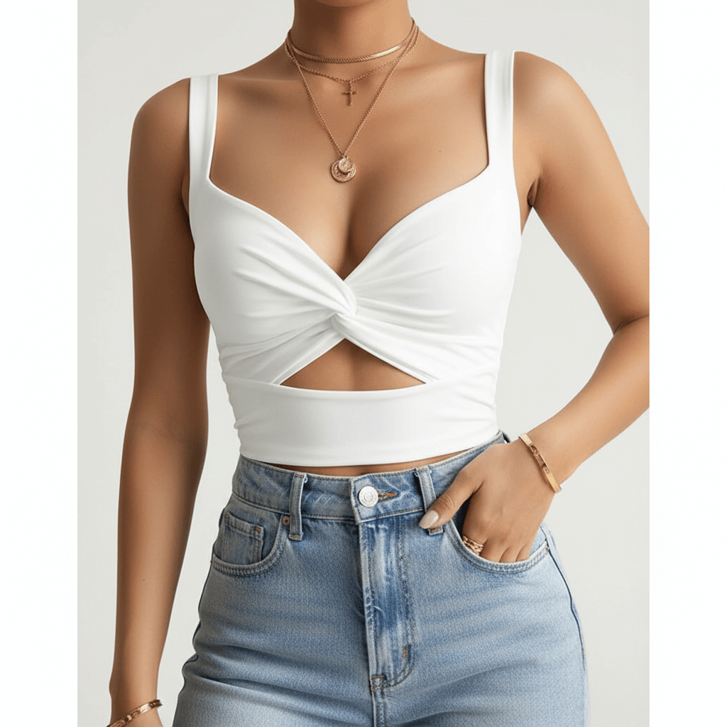 Sleeveless Crop Top – Stretchy Breathable Athletic Tank