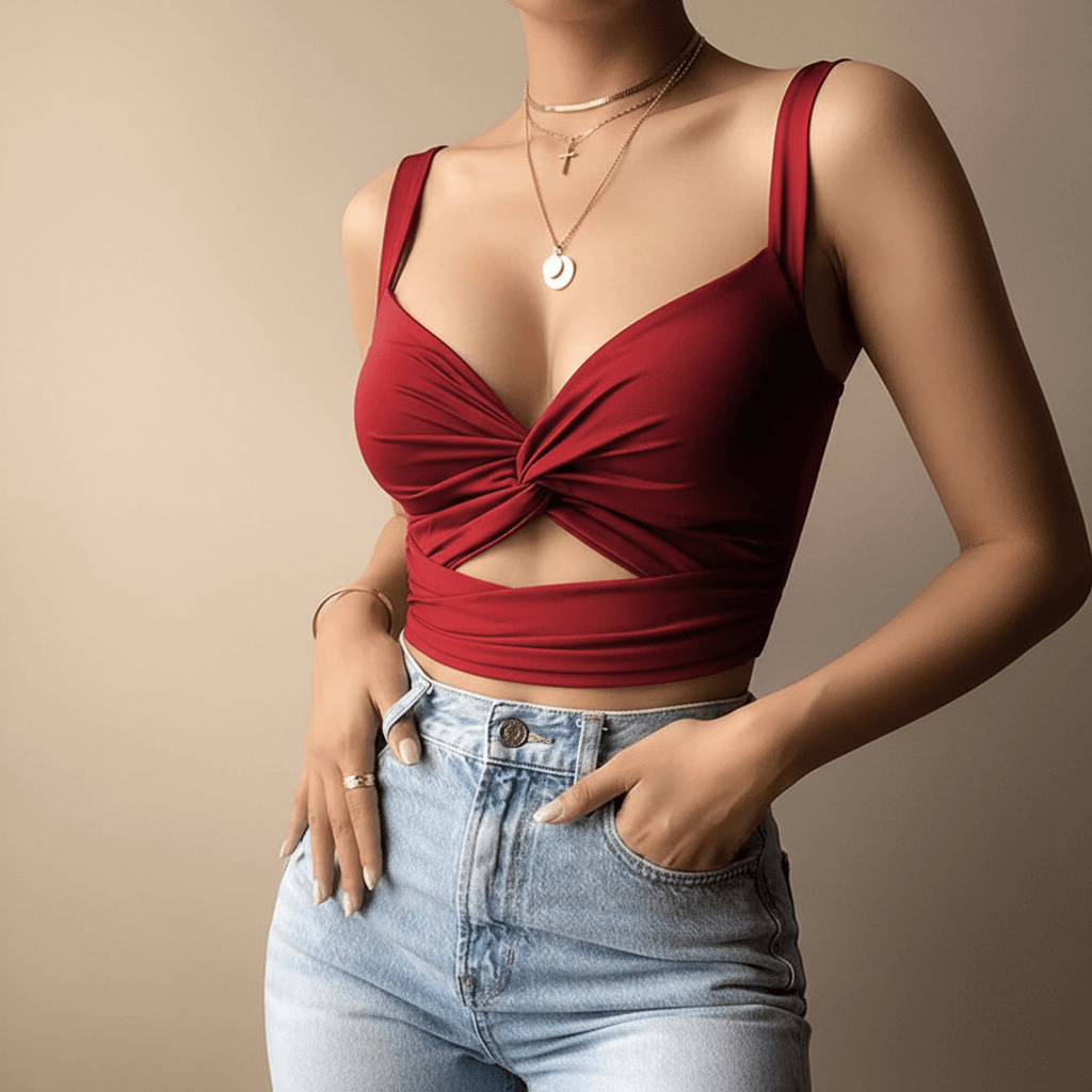 Sleeveless Crop Top – Stretchy Breathable Athletic Tank