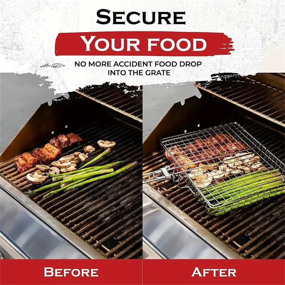 stainless steel folding grill