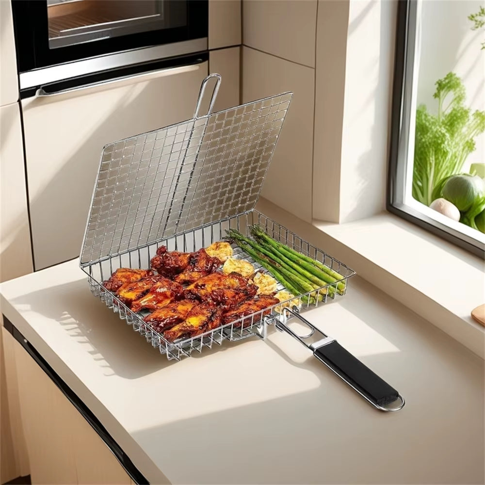 stainless steel folding grill