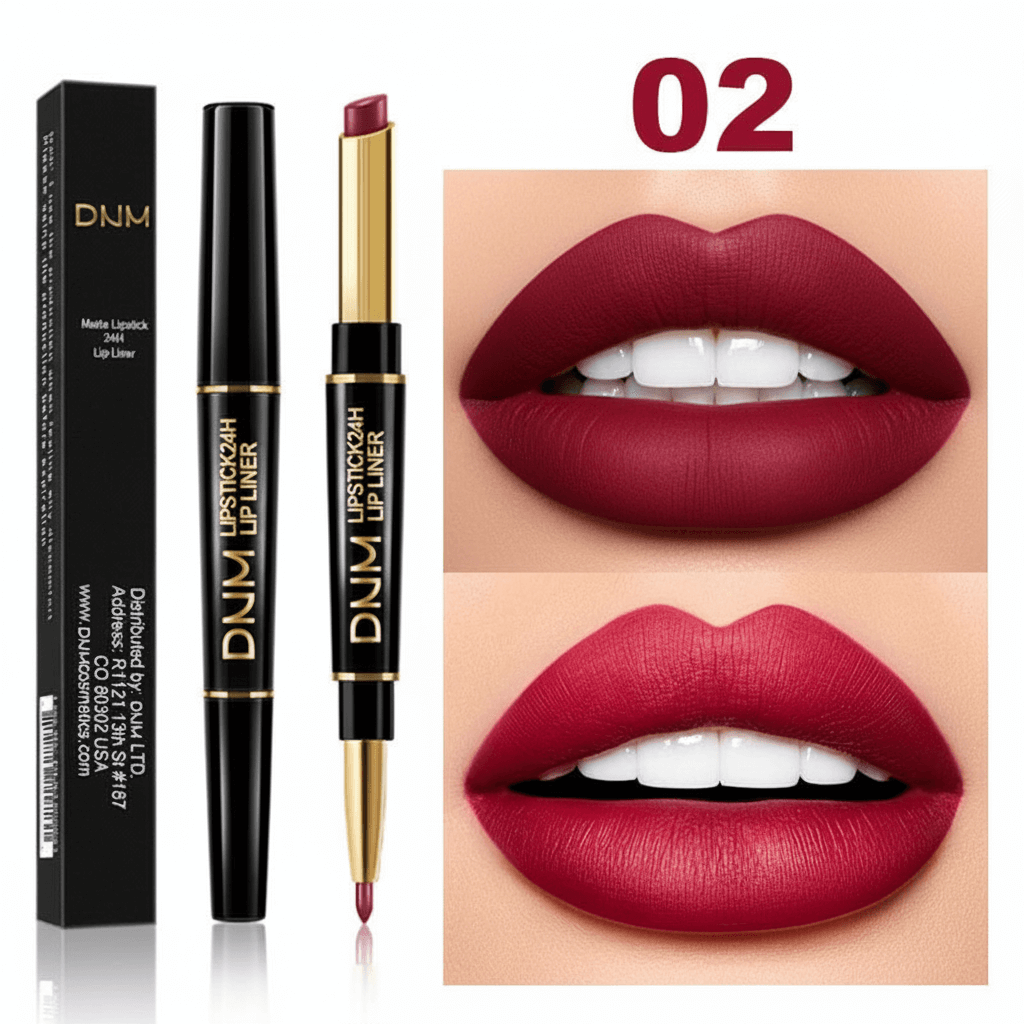 DNM Matte Lipstick - Long Lasting Double Ended Waterproof Lip Liner