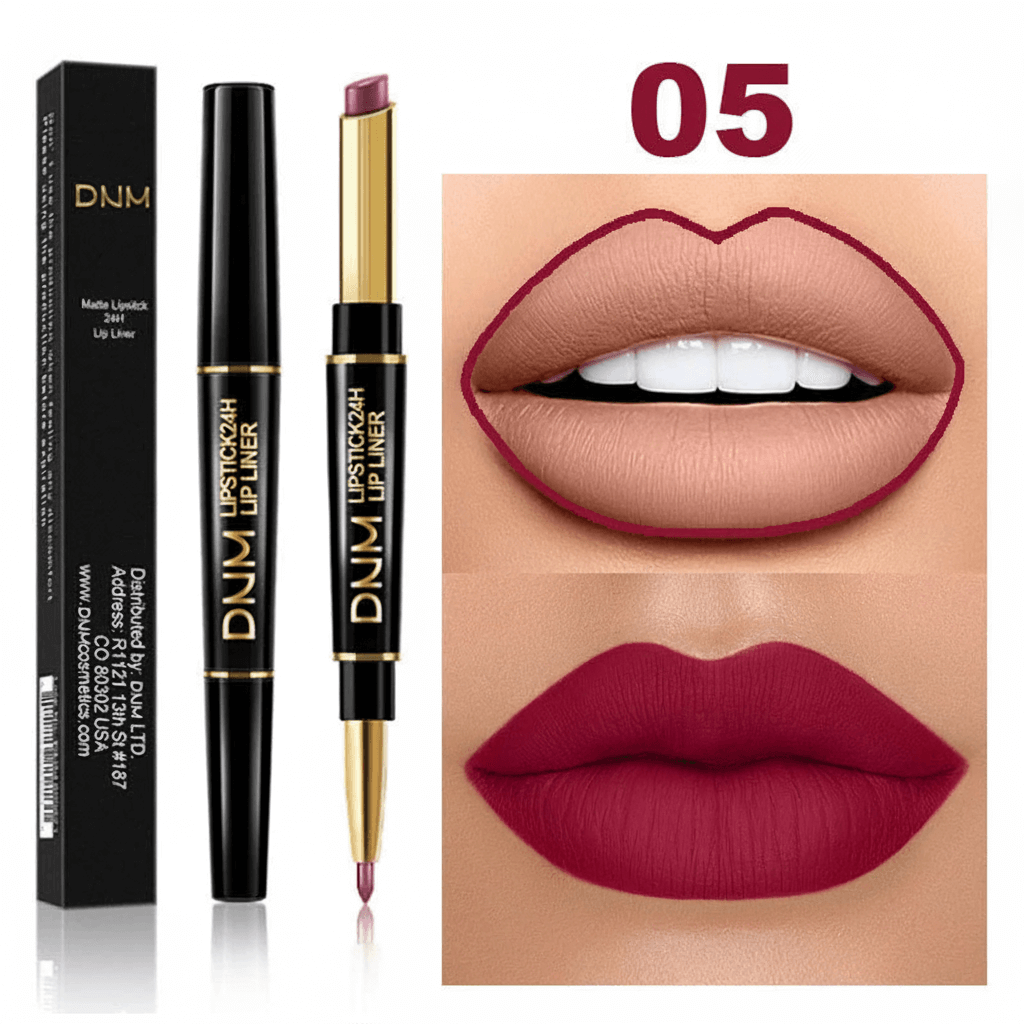 DNM Matte Lipstick - Long Lasting Double Ended Waterproof Lip Liner
