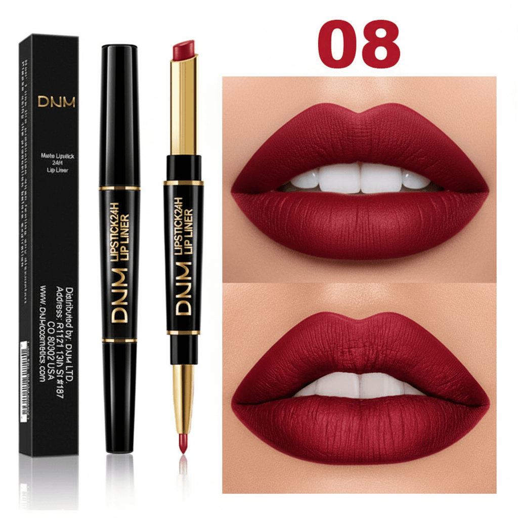 DNM Matte Lipstick - Long Lasting Double Ended Waterproof Lip Liner