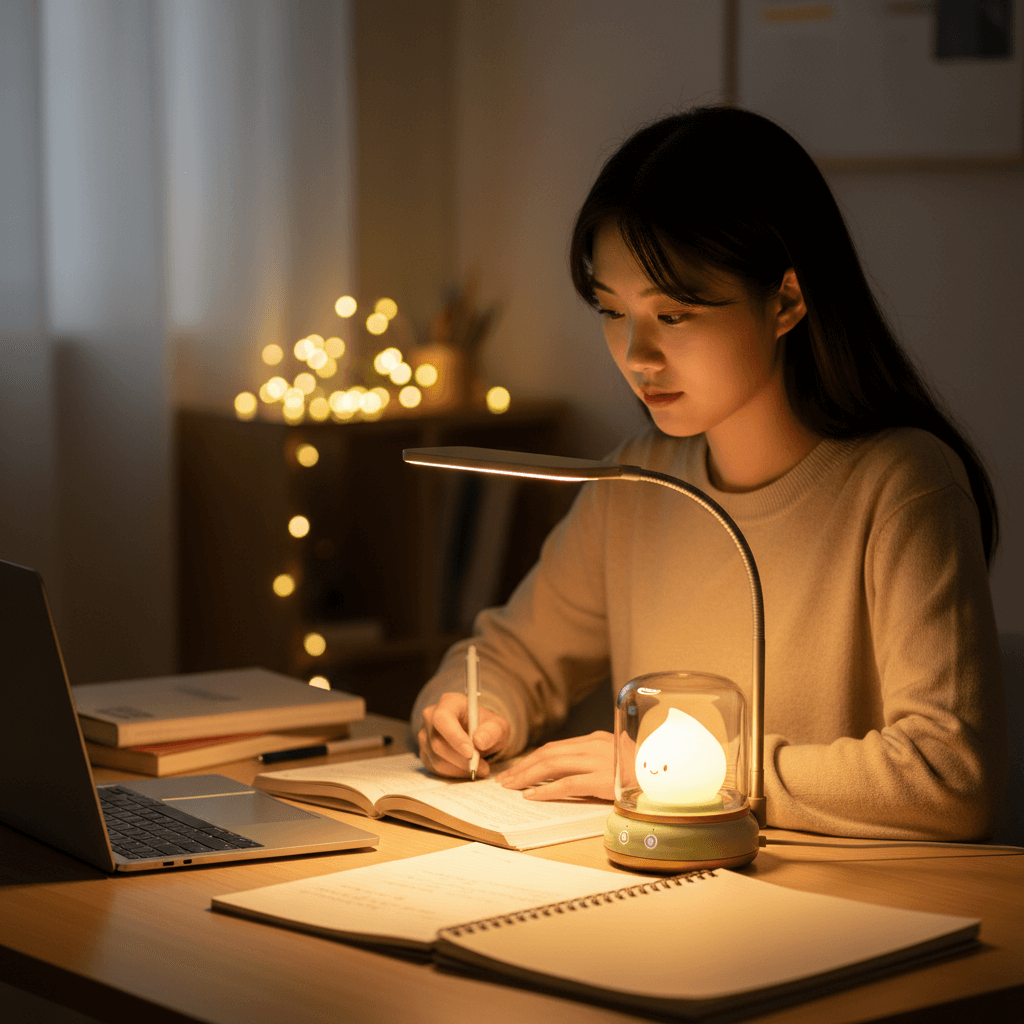Mini LED Desk Lamp - Compact Rechargeable Portable Lighting