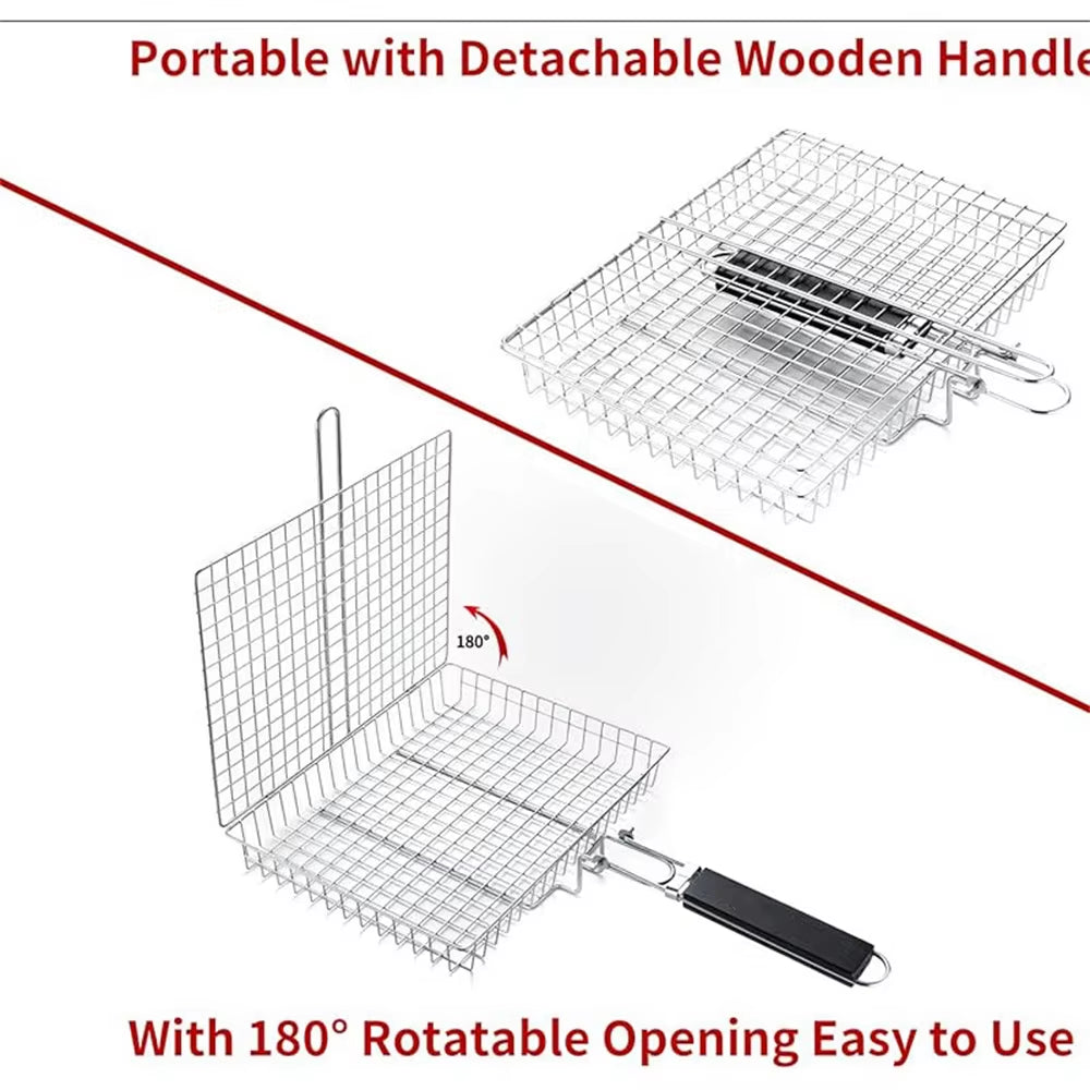 stainless steel folding grill