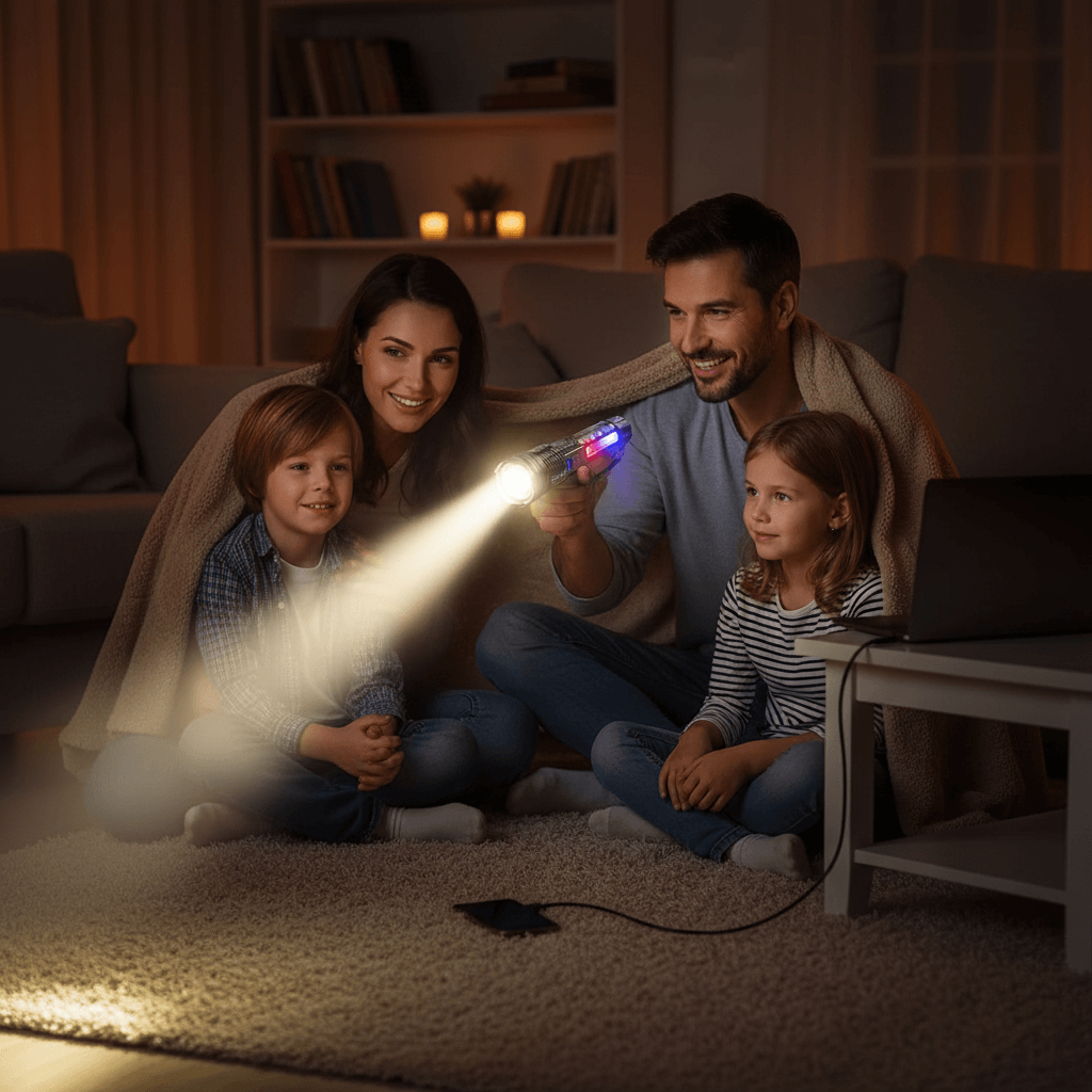 Powerful XHP50 LED Flashlight - USB Rechargeable Waterproof