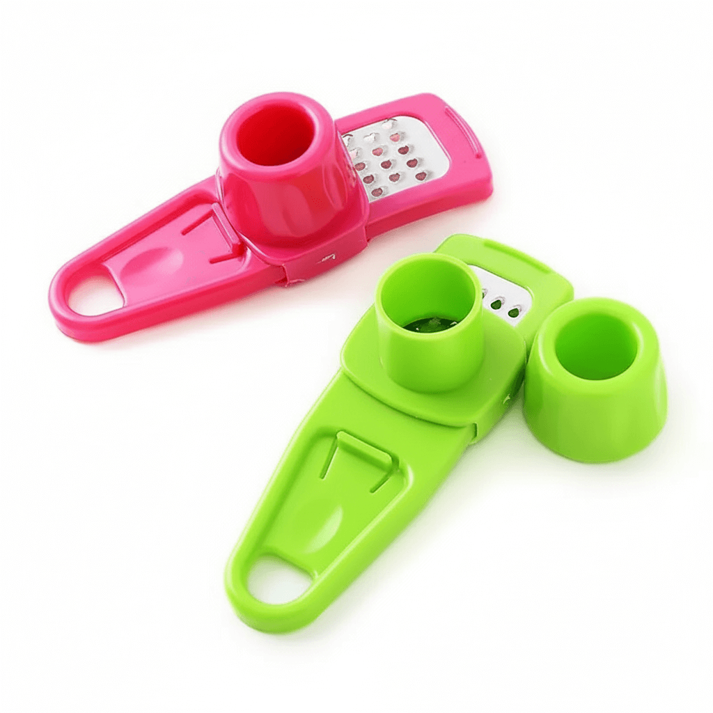 Garlic Crusher – Manual Stainless-Steel Press for Easy Cooking