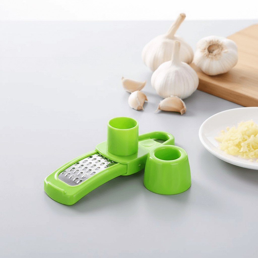 Garlic Crusher – Manual Stainless-Steel Press for Easy Cooking
