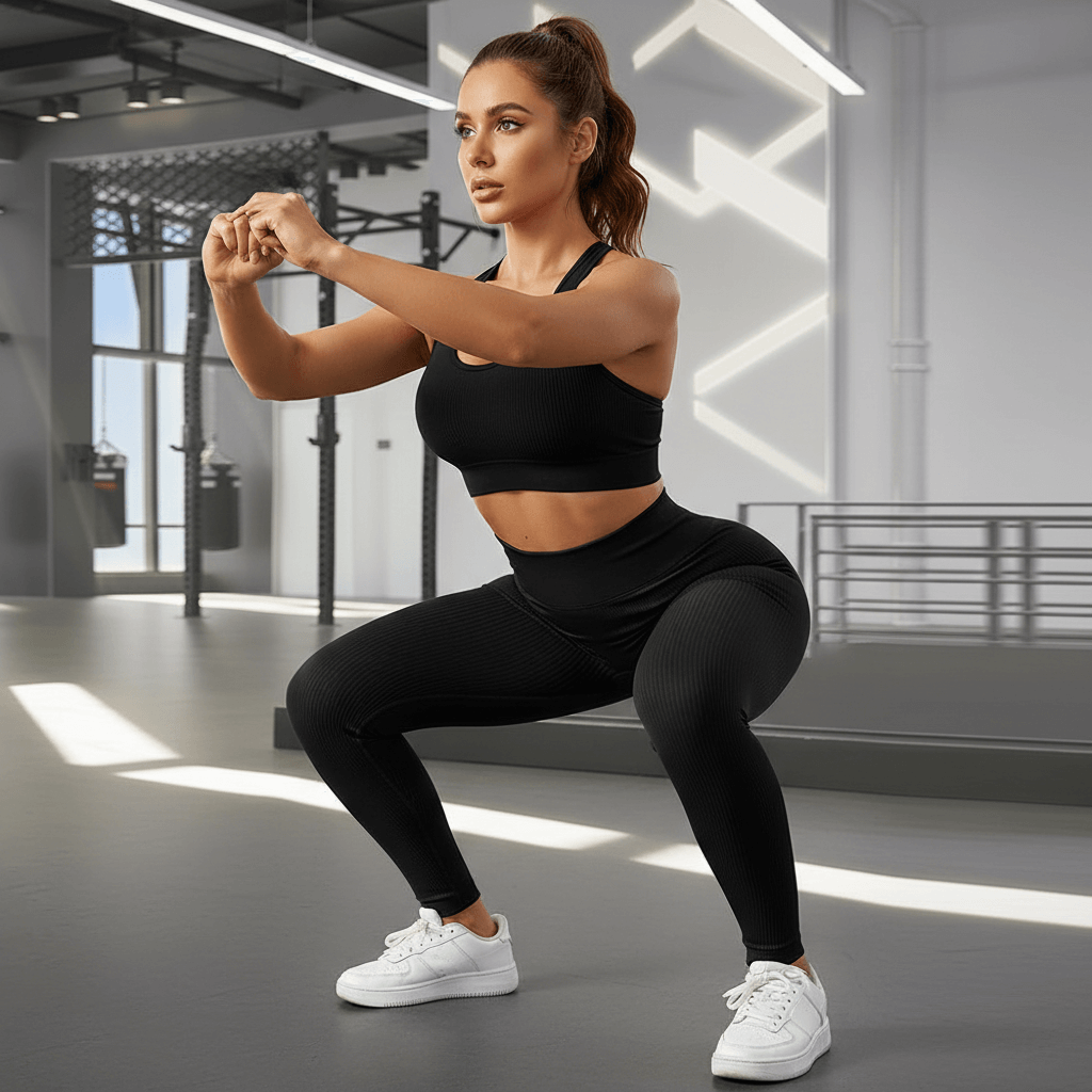 Gym Athletic Leggings - High Waist Stretchy Fitness Yoga Running