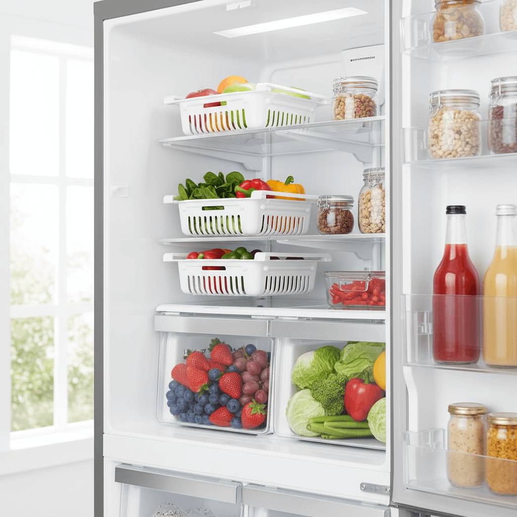 refrigerator organizer-Stackable Storage for the Kitchen