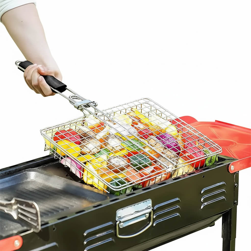 stainless steel folding grill - Portátil Compacta Camping BBQ Outdoor