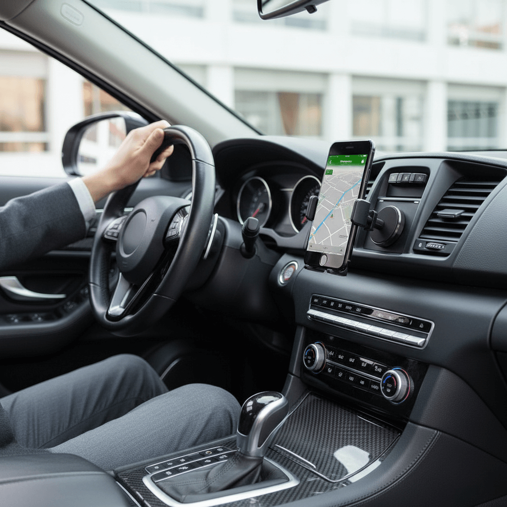 Universal Magnetic Car Mount - Safe Dashboard and Windshield Mounting