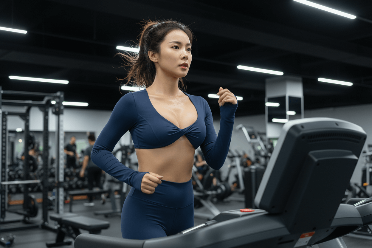 long sleeve sports bra-Seamless Padded Crop Top