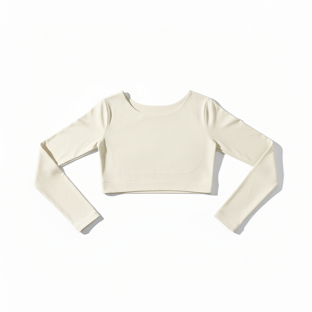 long sleeve sports bra-Seamless Padded Crop Top