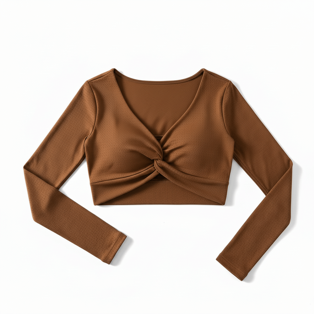 long sleeve sports bra-Seamless Padded Crop Top