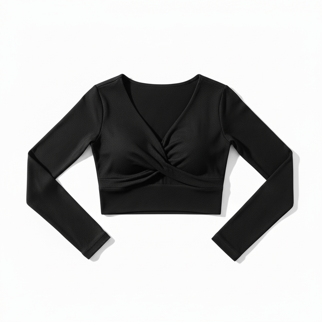 long sleeve sports bra-Seamless Padded Crop Top